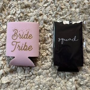 Bride Tribe & Squad Koozies Pink & Gold Black & White NWOT Bachelorette